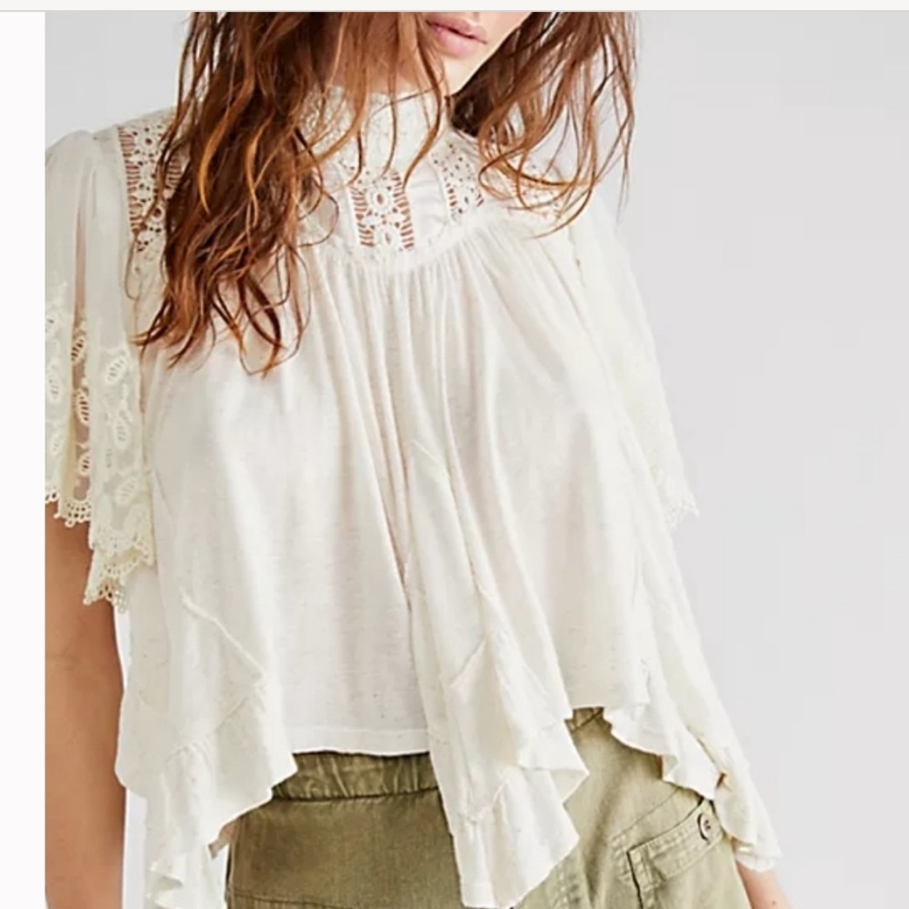 Free people Savannah top size Large Ivory color